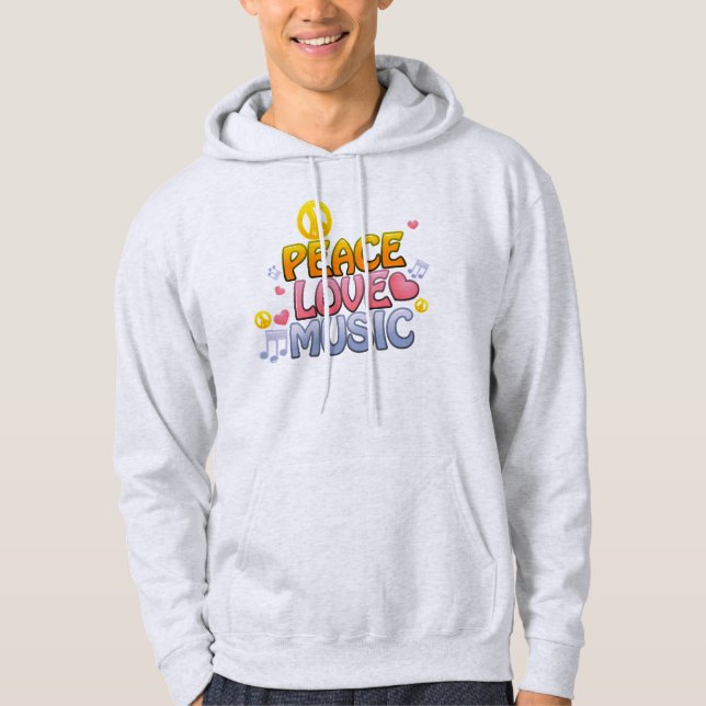 Ruhe, Liebe, Musik Hoodie (Vorderseite)