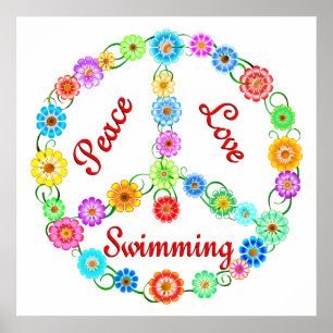 Ruhe Liebe Schwimmen Poster