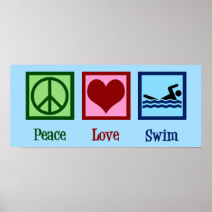 Ruhe Liebe Schwimmen Poster