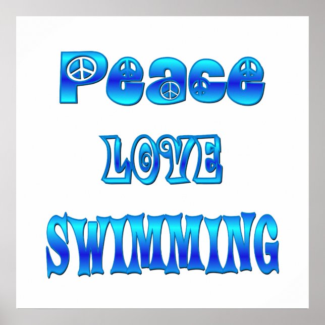 Ruhe Liebe Schwimmen Poster (Vorne)