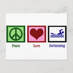Ruhe Liebe Schwimmen Postkarte