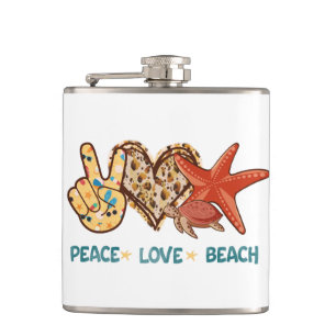Ruhe, Liebe, Strand Summer Vibes VINTAG Flachmann