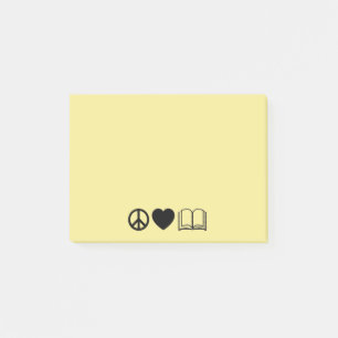 Ruhe, Liebe und Bücher nach der Veröffentlichung Post-it Klebezettel