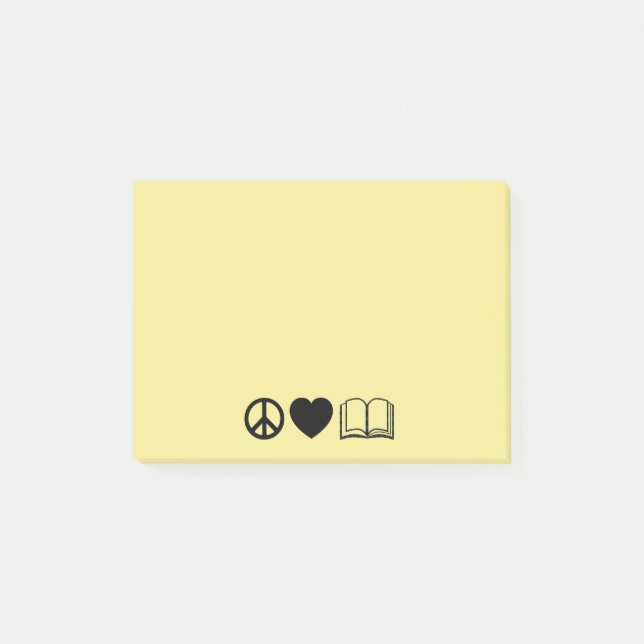 Ruhe, Liebe und Bücher nach der Veröffentlichung Post-it Klebezettel (Vorderseite)