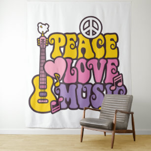 Ruhe, Liebe und Musikband Wandteppich