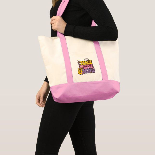 Ruhe, Liebe und Musiktasche Tragetasche (Vorderseite (Produkt))