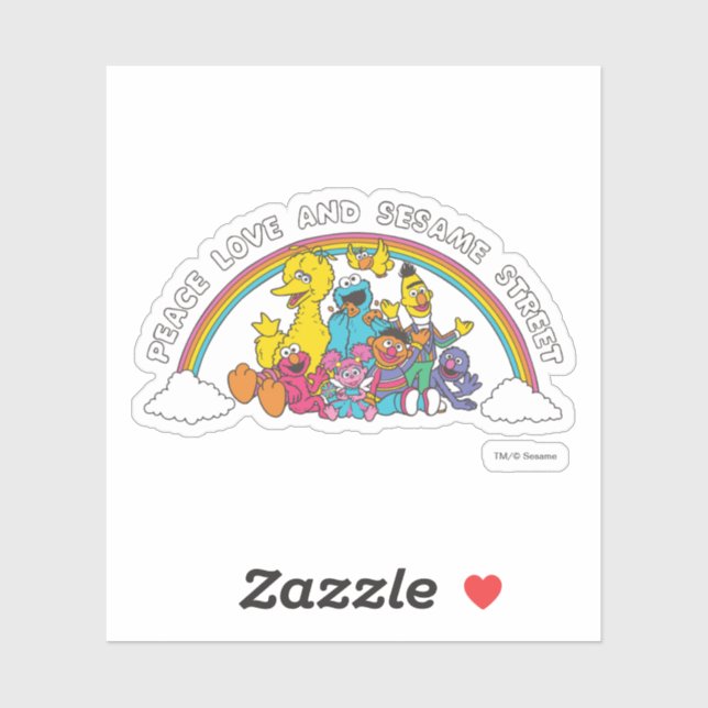 Ruhe, Liebe und Sesamstraße Aufkleber (Blatt)