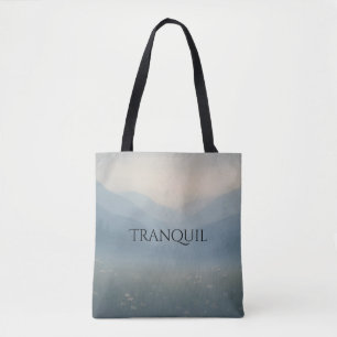 Ruhe - Misty Mountain Scene Tote Bag