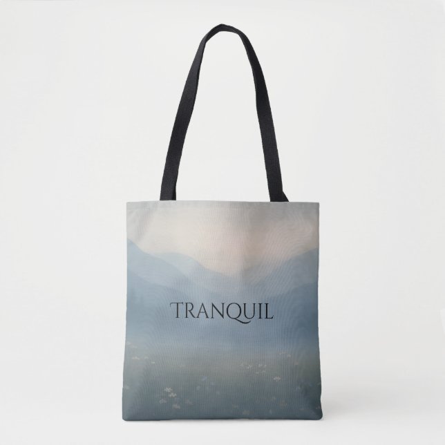 Ruhe - Misty Mountain Scene Tote Bag (Vorderseite)