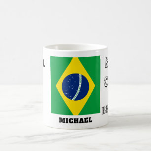 Ruhe mit brasilianischer Flagge behalten Kaffeetasse