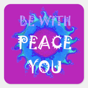 Ruhe mit Ihrer Inspiration Print Quadratischer Aufkleber