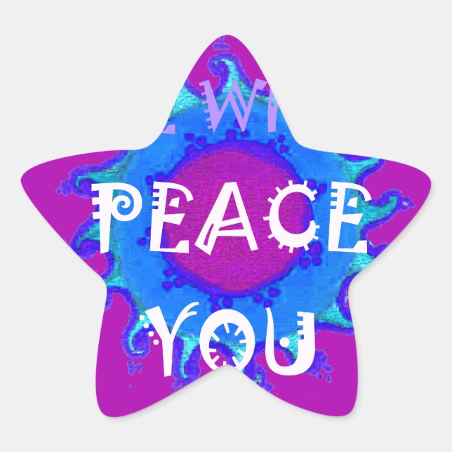 Ruhe mit Ihrer Inspiration Print Stern-Aufkleber (Vorderseite)