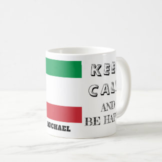 Ruhe mit Italienischer Fahne behalten Kaffee Tasse