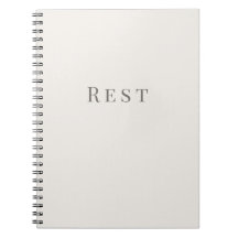 Ruhe – Notizbuch mit minimaler Typografie