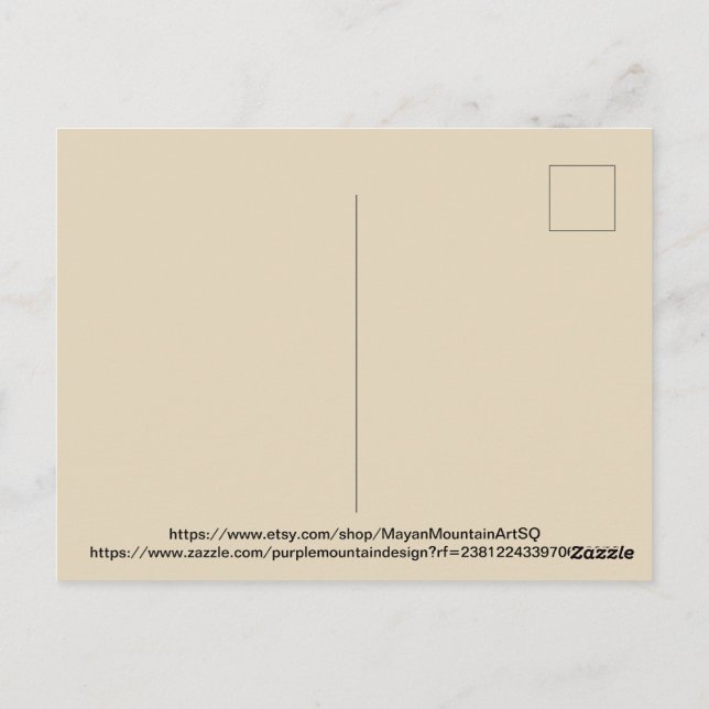 Ruhe Postkarte (Rückseite)