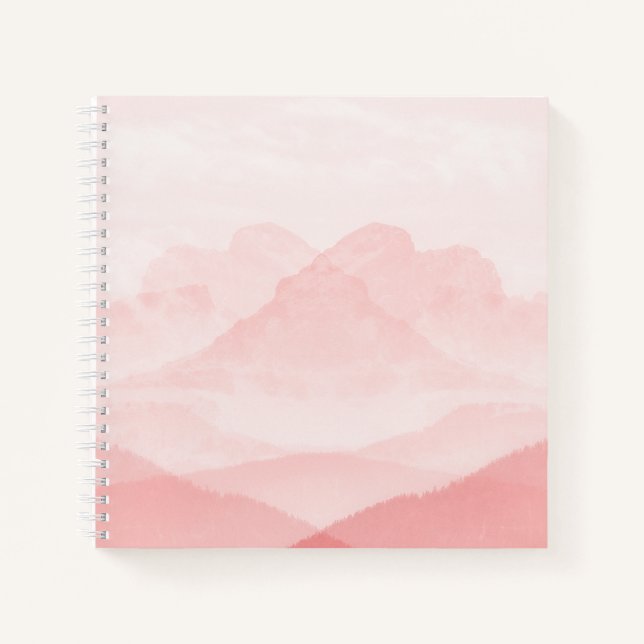 Ruhe Romantische rosa Landschaft Notizbuch (Vorderseite)