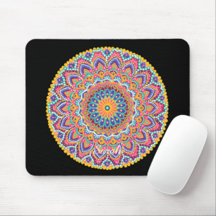 Ruhe Schöne farbenfrohe Floral Mandala Mousepad