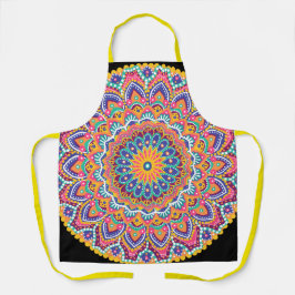 Ruhe Schöne farbenfrohe Floral Mandala Schürze