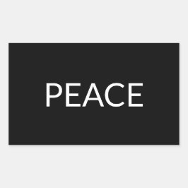 Ruhe Schwarz-weiß, schlicht und modern Rechteckiger Aufkleber