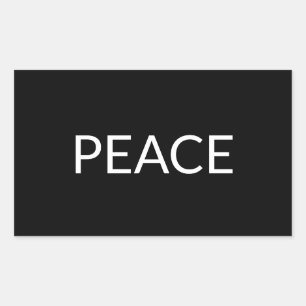 Ruhe Schwarz-weiß, schlicht und modern Rechteckiger Aufkleber