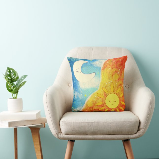 Ruhe, Sonne und Mond Kissen (Stuhl )