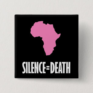 Ruhe = Tod in Afrika-Knopf Button