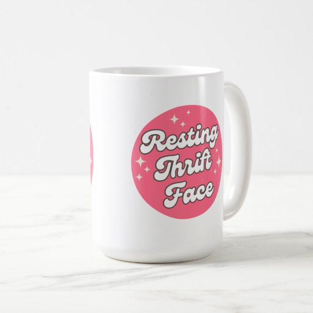 Ruhe-Troedel-Gesicht-Tasse Kaffeetasse (VorderseiteRechts)