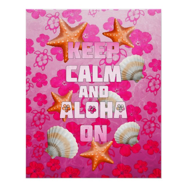 Ruhe und Aloha behalten Poster (Vorderseite)