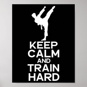 Ruhe und Ausbildung für Hartkarate behalten Poster