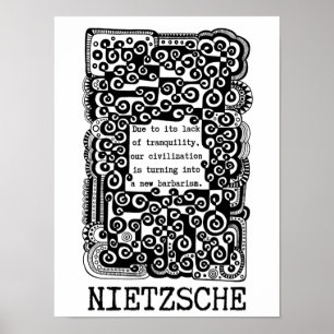 RUHE und Barbarei von Nietzsche Poster