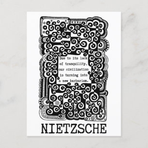 RUHE und Barbarei von Nietzsche Postkarte