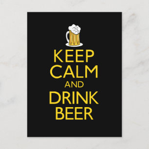 Ruhe und Bier behalten Postkarte