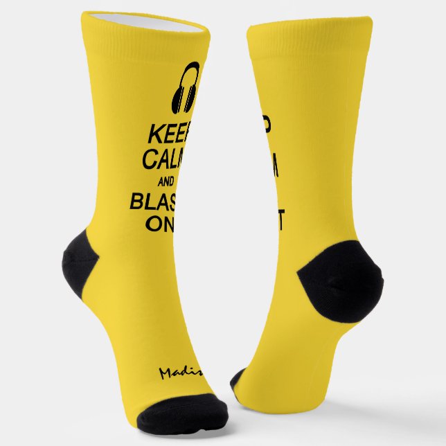 Ruhe und Blast auf individuelle Name und Farbe beh Socken (Gewinkelt)