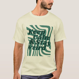 "Ruhe und Bleibe komisch Behalten - Retro Fun Desi T-Shirt