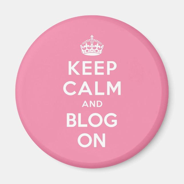 Ruhe und Blog On behalten Magnet (Vorne)