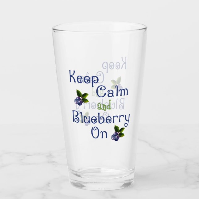 Ruhe und Blueberry behalten Glas (Vorderseite)