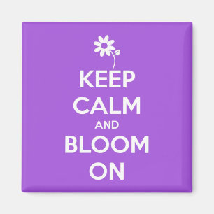 Ruhe und Blühen auf Lila behalten Magnet