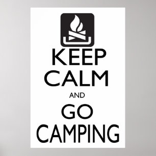 Ruhe und Camping behalten Poster