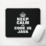 Ruhe und Code in Java lustiges Mousepad behalten<br><div class="desc">Behalten Sie Ruhe und Code in Java lustige Mousepad. Lustige Geschenkidee für Programmierer, Software-Ingenieur, Mitarbeiter, Kollegen, Chef, Freund etc. Moderne Typografie-Vorlage mit Krone. Schwarze oder benutzerdefinierte Farbe.</div>