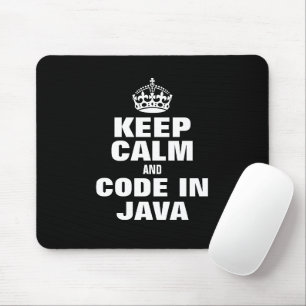 Ruhe und Code in Java lustiges Mousepad behalten