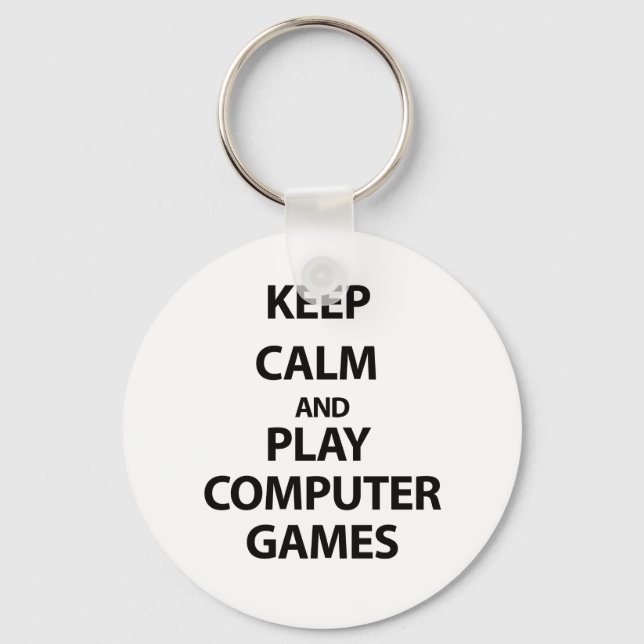 Ruhe und Computerspiele behalten Schlüsselanhänger (Vorderseite)