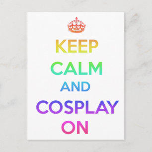Ruhe und Cosplay behalten Postkarte