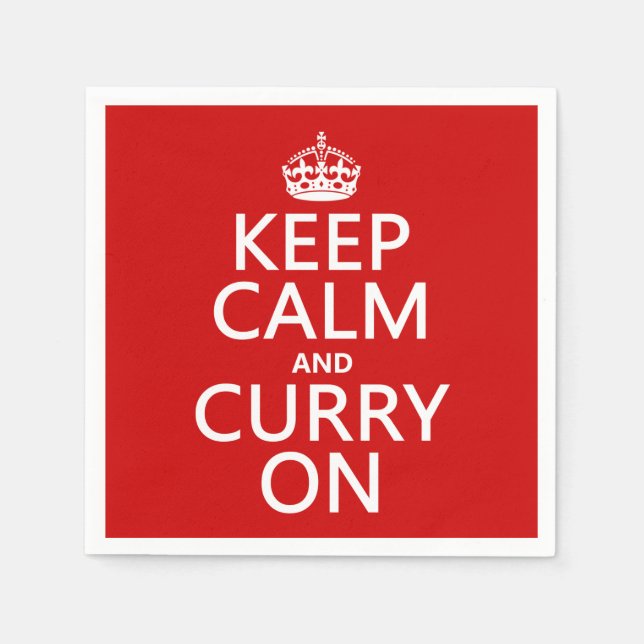 Ruhe und Curry behalt on Serviette (Vorderseite)