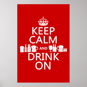 Ruhe und Drink On behalten (individuell einstellba Poster
