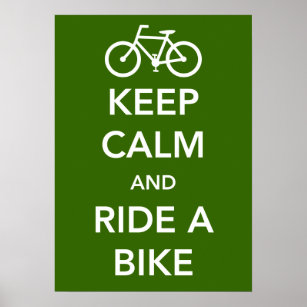 Ruhe und Entspannung auf dem Bike-Poster behalten Poster