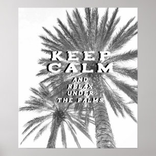 Ruhe und Entspannung unter dem tropischen Palmenzi Poster