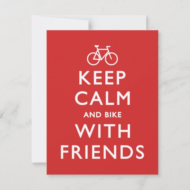 Ruhe und Fahrrad mit Freunden behalten (Vorderseite)