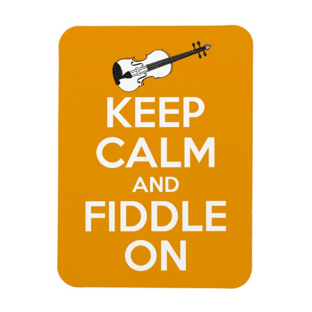 Ruhe und Fiddle On (Orange) behalten Magnet (Vertikal)