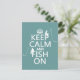 Ruhe und Fisch behalten - individuell einstellbare Postkarte (Stehend Vorderseite)