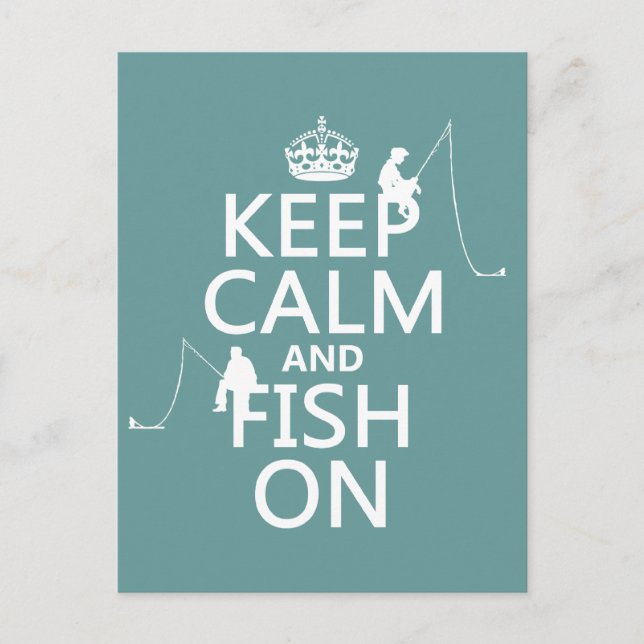 Ruhe und Fisch behalten - individuell einstellbare Postkarte (Vorderseite)